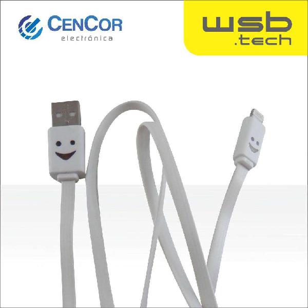 Cable para Iphone USB con luz WSB.tech! CenCor Electrónica