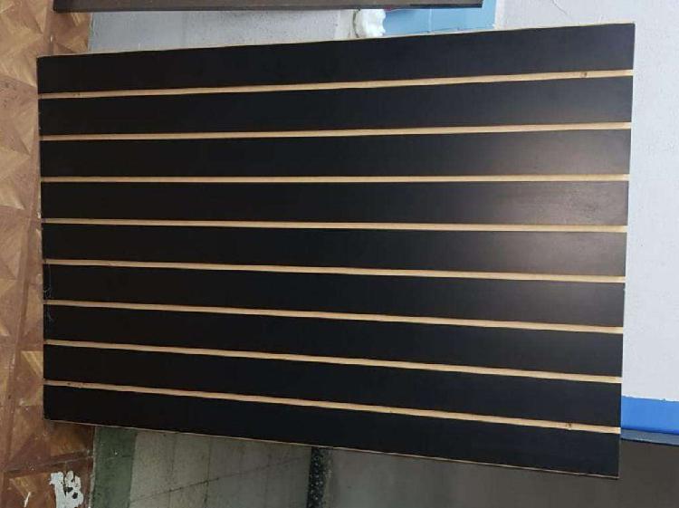 6 Paneles Ranulados Color Negro