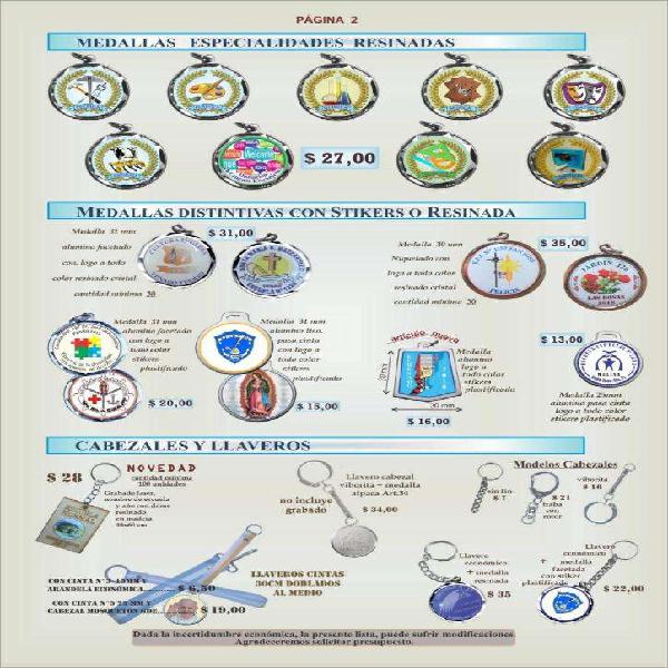 Pines, Medallas, Llaveros Y Diplomas