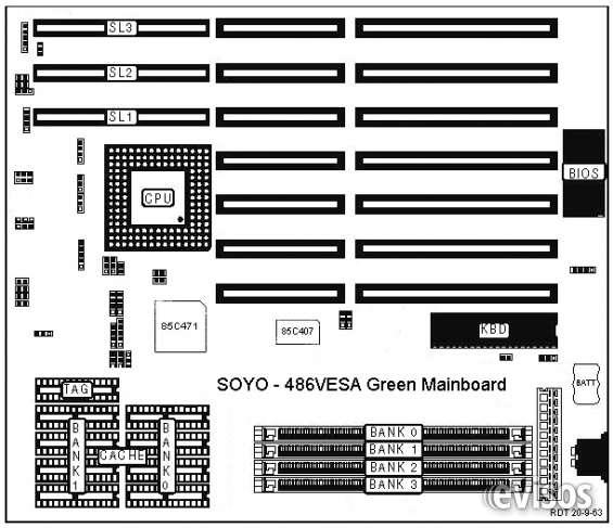 Compro motherboard marca soyo, modelo 486vesa green