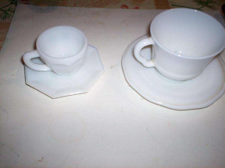 3 TAZAS CAFE C LECHE MAS 2 POCILLOS CON PLATO