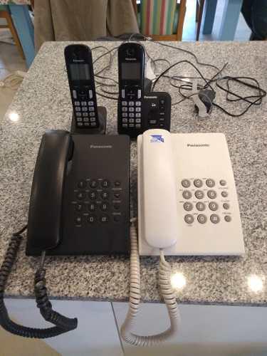 Central Nexo, Y 4 Teléfonos Panasonic Inalámbricos Y Fijos