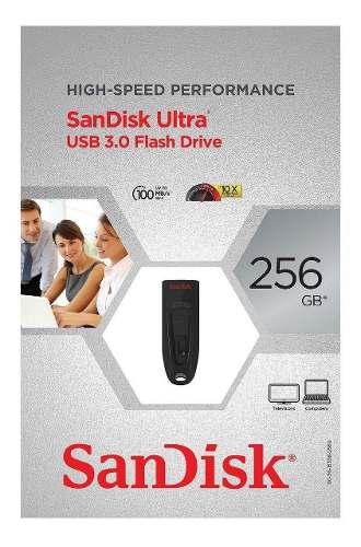 Sandisk Ultra 256gb Usb 3.0 Hasta 100mb/s Garantia Cz48