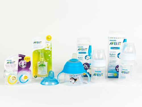 Set Recien Nacido Avent Classic ® 2 Mamaderas 2 Chupetes