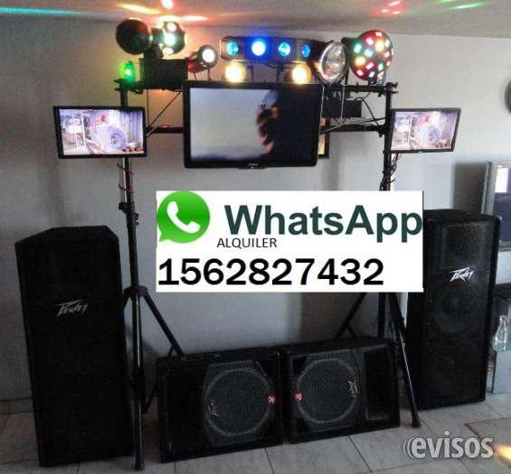 Alquiler sonido para fiestas whatsapp 1562827432 envios sin