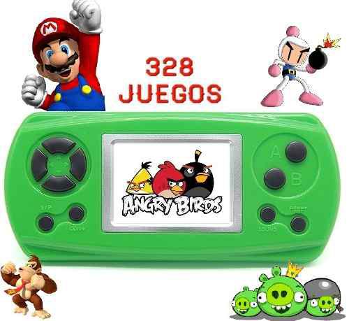 Consola De Juegos Portátil 328 Juegos Angry Birds + Pilas
