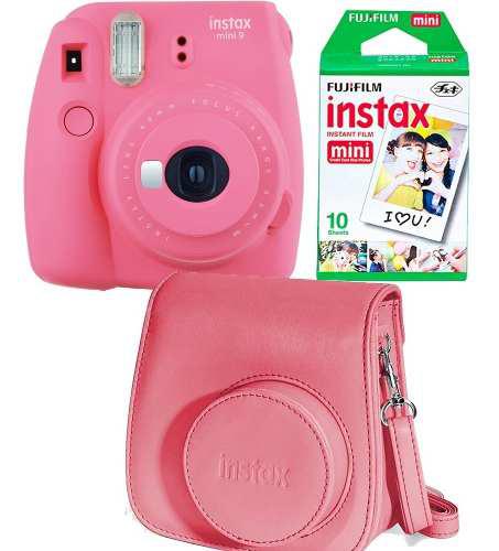 Fuji Instax Mini 9 Polaroid Rosa 10 Fotos Carterita Oficial