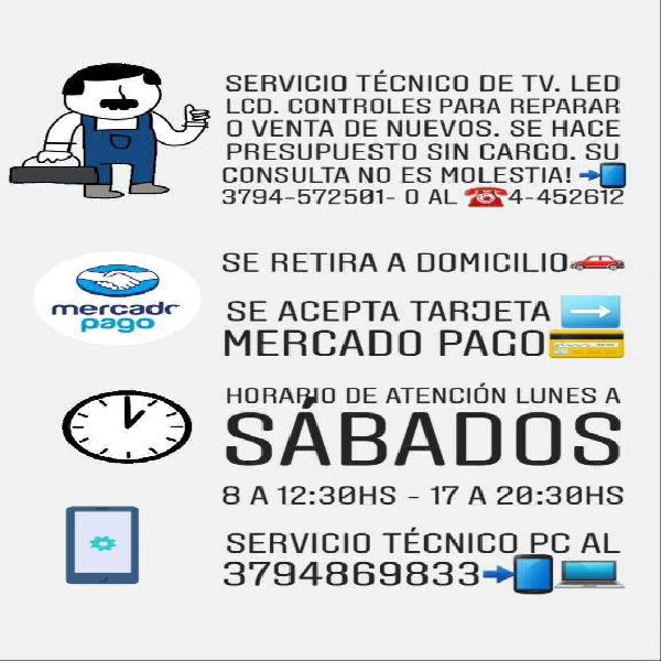 Servicio Técnico de Tv Led Lcd Smart