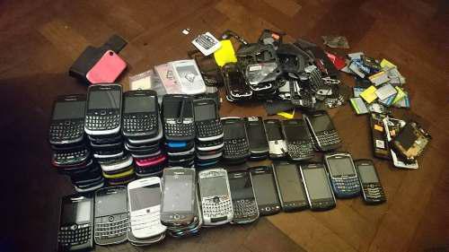 Lote 100 Celulares Blackberry + Film Funda Accesorios Etc