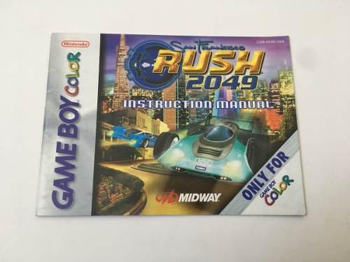 Manual Original De Juego Rush 2049 Nintendo Game Boy