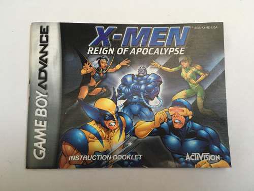 Manual Original De Juego X-men Game Boy Advance Loop123