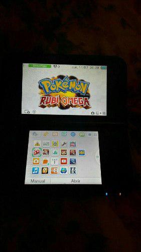 New Nintendo 3ds Xl Color Gris Flasheada+ Pokémon Omega