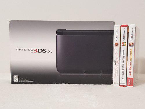 Nintendo 3ds Xl (caja Completa) + 3 Juegos + Tarjeta R4