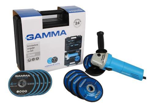 Amoladora Angular 750w Gamma G1910kar + Estuche Y Accesorios