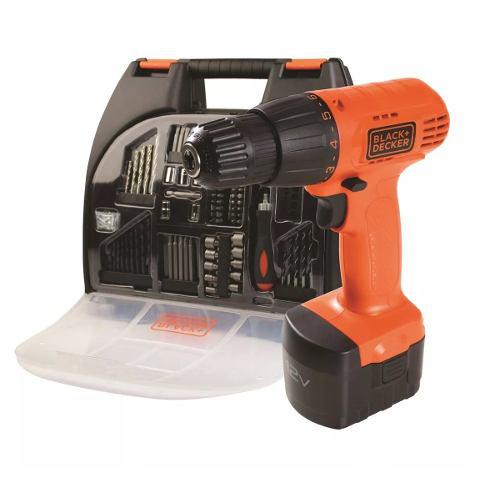 Atornillador Black Decker 12v + Maletin Accesorios Cd121k100