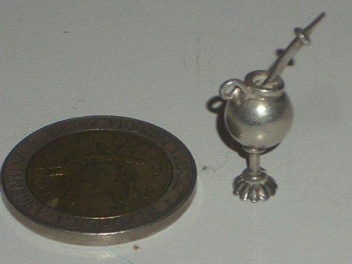 Antiguo Dije De Plata 900 Forma Mate Miniatura