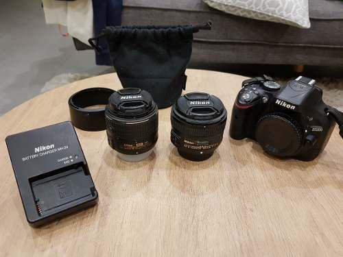 Cámara Nikon D5200 + Lente Nikkor 18-55 Y Nikkor 50 + Acc