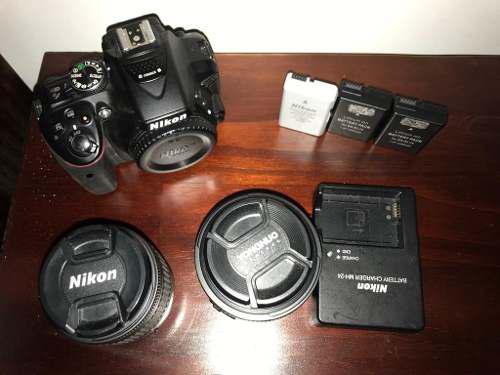 Cámara Nikon D5300 + Lente 18-55 + 3 Baterías. Envío