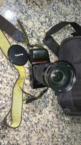 Nikon F50 Lente Zoom Tokina 77mm 28-300 Funda Correa Bolso