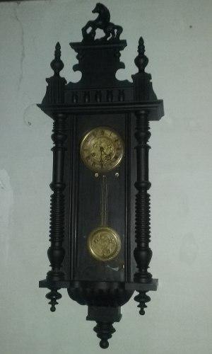 Antiguo Reloj De Pared Thomas Haller A Pendulo Aleman 1900