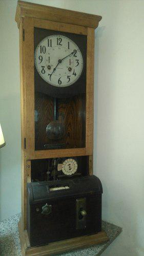 Antiguo Reloj De Pendulo Fichero De Ferrocarril