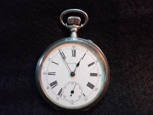 Antiguo Reloj Longines Medalla De Oro De 1878 Caja De Plata