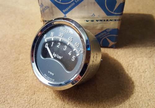 Antiguo Reloj Presion Instrumental Mercedes Benz Om352 1114