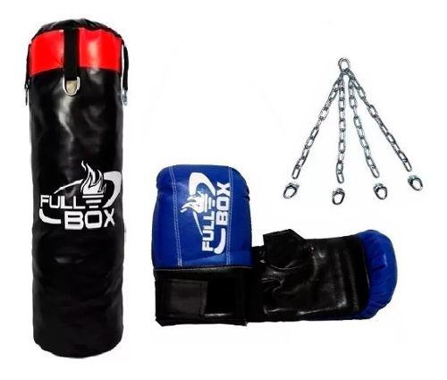 Bolsa De Boxeo Lona De Camion + Guantines + Cadenas Full Box