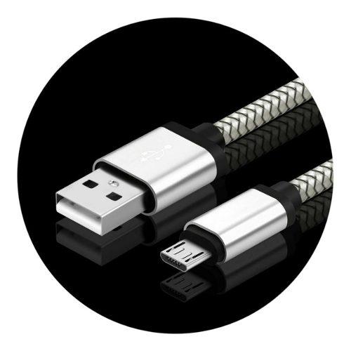 Cable Datos Premium Micro Usb Carga Rápida Ficha Metal 2mt