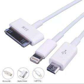 Cable Usb De Carga Pulpo 3 En 1 Micro Iphone Samsung Tab