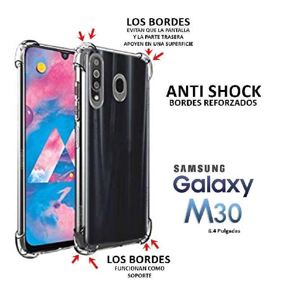 Funda Rígida Antishock Transparente Samsung M30 Rosario