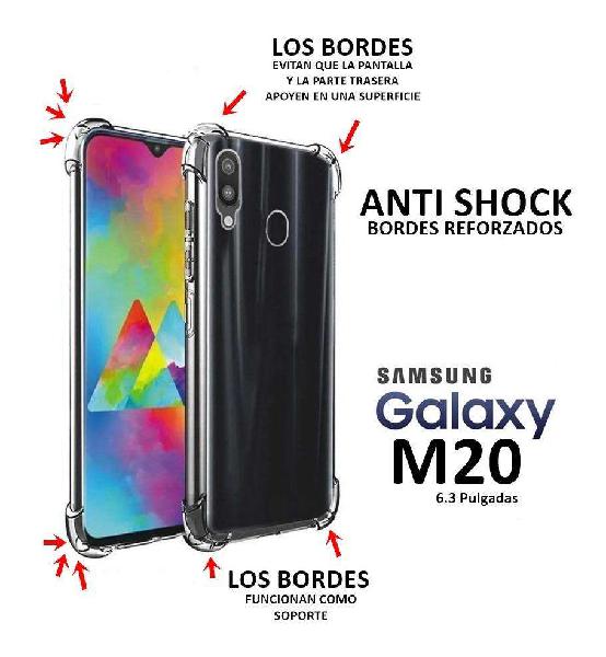 Funda Tpu Antishock Rígida Transparente Samsung M20 Rosario