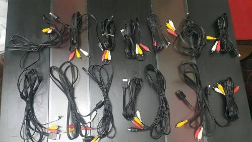 Lote De 14 Cable Conector Tv Ps1 Ps2 Ps3 Audio Video