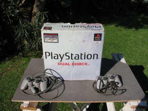 Playstation Dual Shock Scph 9002 C + 3 Joysticks + 18 Juegos