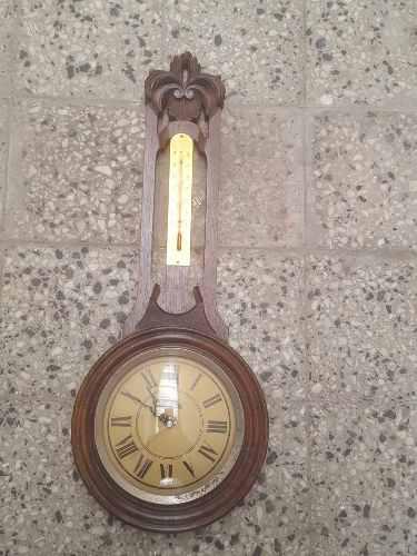 Reloj De Pared Con Termometro Estilo Antiguo