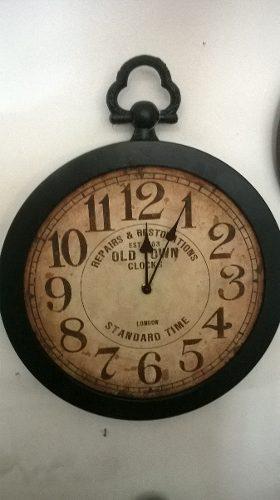 Reloj De Pared Estilo Antiguo, Marco Metalico Diametro 40 Cm