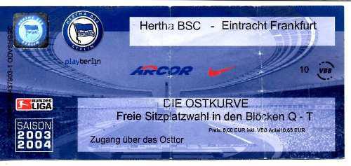 Entrada De Futbol Hertha Berlin