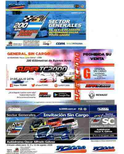 Lote Entradas Tc2000 2008-2016