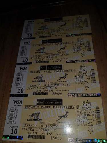 Vendo 4 Entradas Para Pumas Vs Sudáfrica 10/08/2019