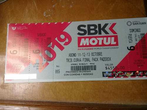 Vendo Entrada Superbike Motul 2019