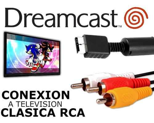 Cable Conexion A Tv Sega Dreamcast Ficha Metalica
