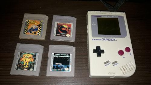 Nintengo Game Boy! Con Estuche Y 4 Juegos