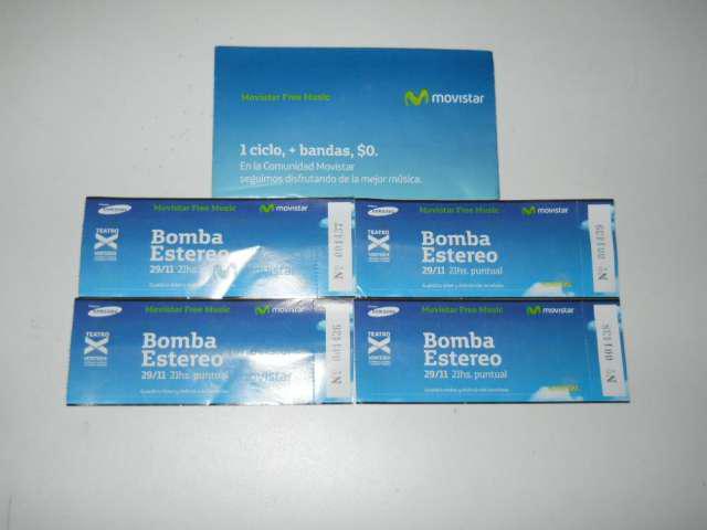 Entradas para bomba estereo en vorterix movistar free music