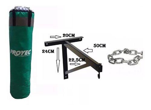 Kit Bolsa Proye S/relle 0.90mt+cadena+soporte,boxeo,kick,mma