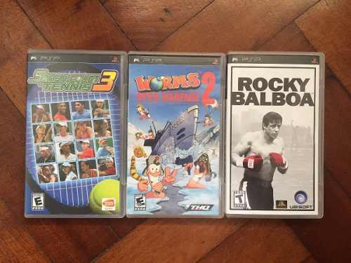 Lote Juegos Psp Rocky Worms 2 Smash Court Tennis 3 Y 1 Extra