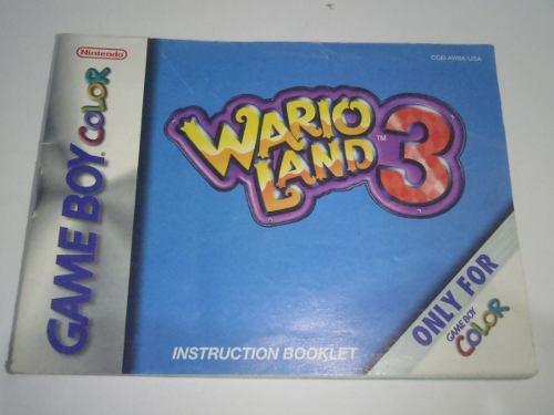 Manual Del Juego De Gameboy Wario Land
