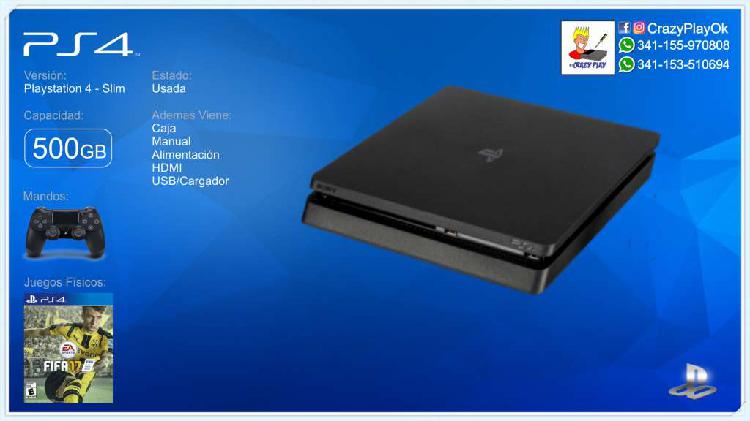 Playstation 4 Slim 500gb 1 Joystick 1 Juego