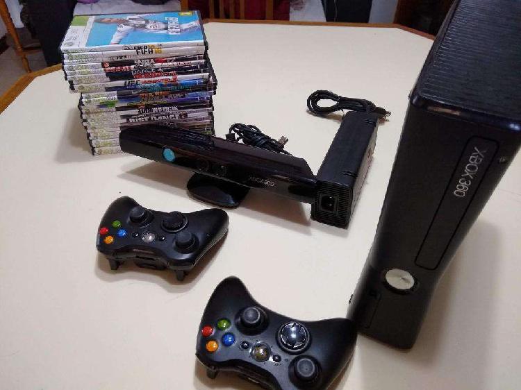 Xbox 360 Slim Kinect 2 Joystick Chipeada 23 Juegos