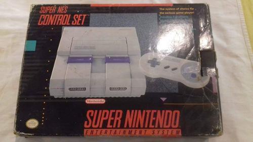 Consola Super Nintendo Nes Original Completa Con Dos Juegos