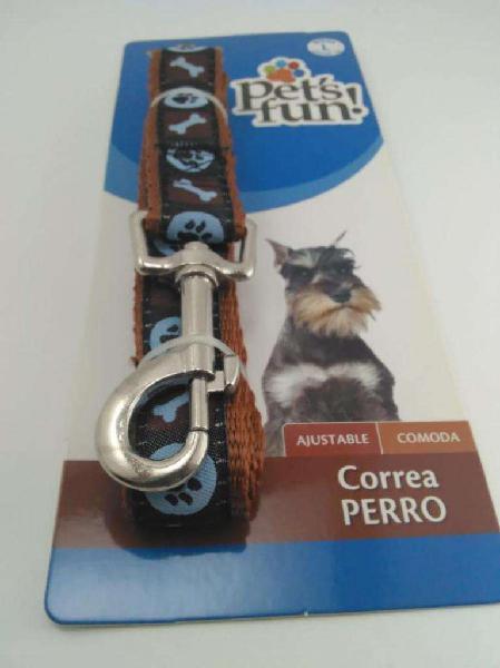Correa Perro Pets Fun Marrón y Gris